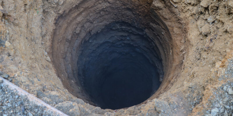Water,Well,Drilling,,Dig,A,Well,For,Water,,Inside,The