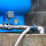 Deep,Water,Well,Set,Up.,Water,Pressure,Gauge,And,Storage