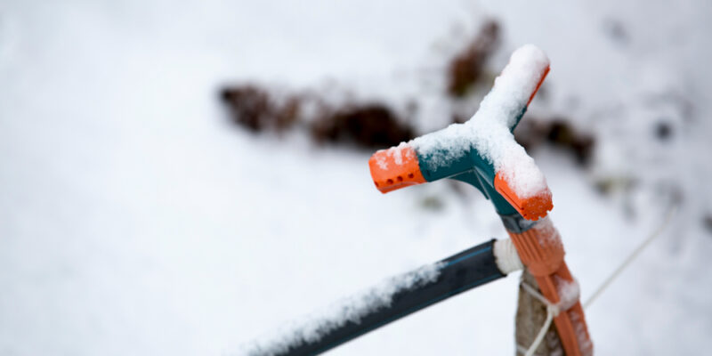 The,Irrigation,System,Was,Covered,With,Snow