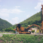 Ground,Water,Hole,Drilling,Machine.,Selective,Focus